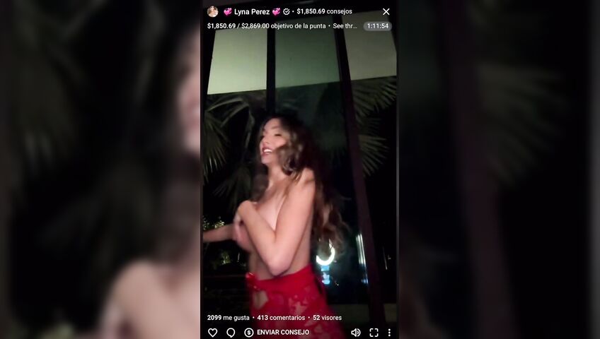 Lyna Perez Topless Window Flashing Boobs 