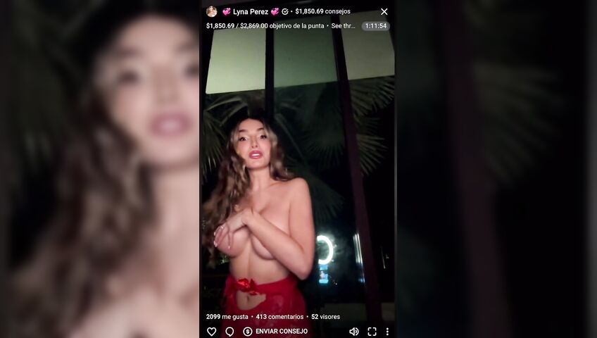 Lyna Perez Topless Window Flashing Boobs 