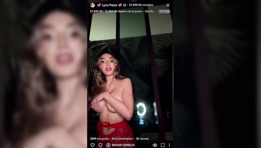 Lyna Perez Topless Window Flashing Boobs 