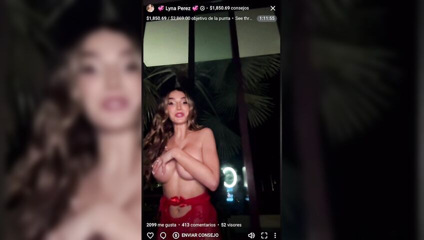 Lyna Perez Topless Window Flashing Boobs 