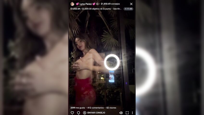 Lyna Perez Topless Window Flashing Boobs 