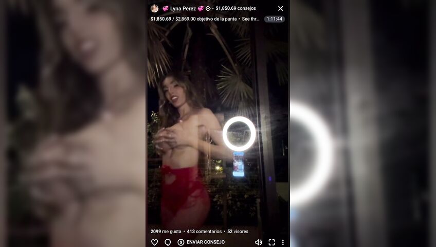 Lyna Perez Topless Window Flashing Boobs 