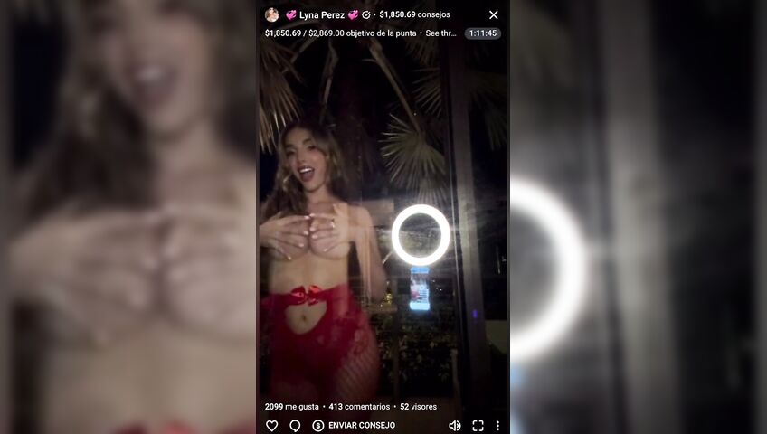 Lyna Perez Topless Window Flashing Boobs 