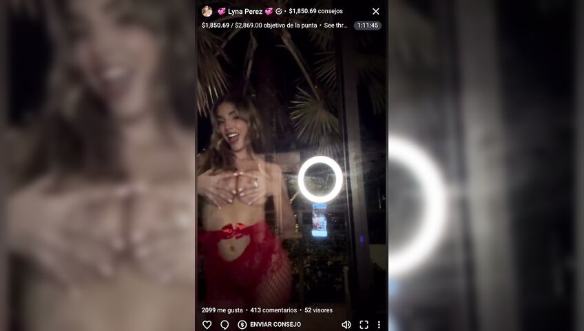 Lyna Perez Topless Window Flashing Boobs 