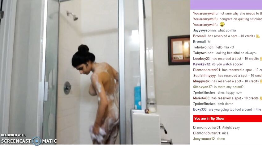 Mia Khalifa Private Show Naked Shower Ed
