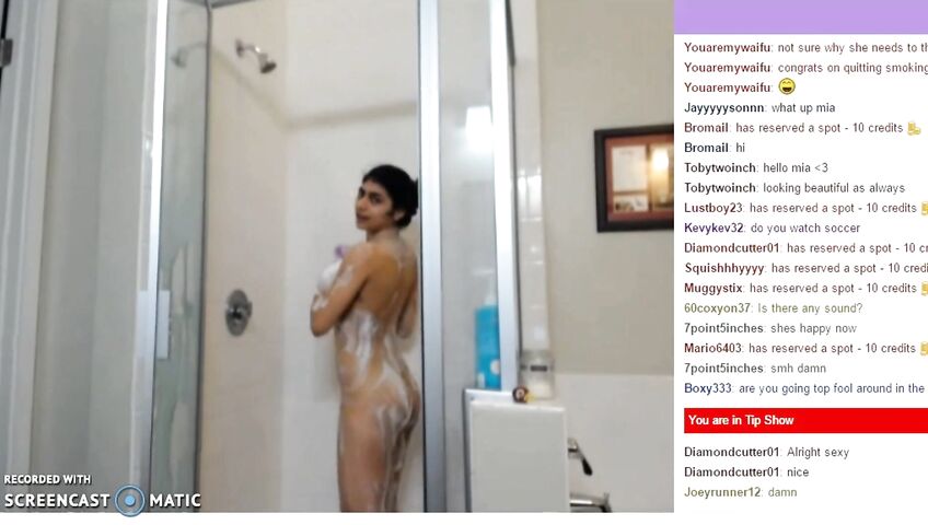 Mia Khalifa Private Show Naked Shower Ed