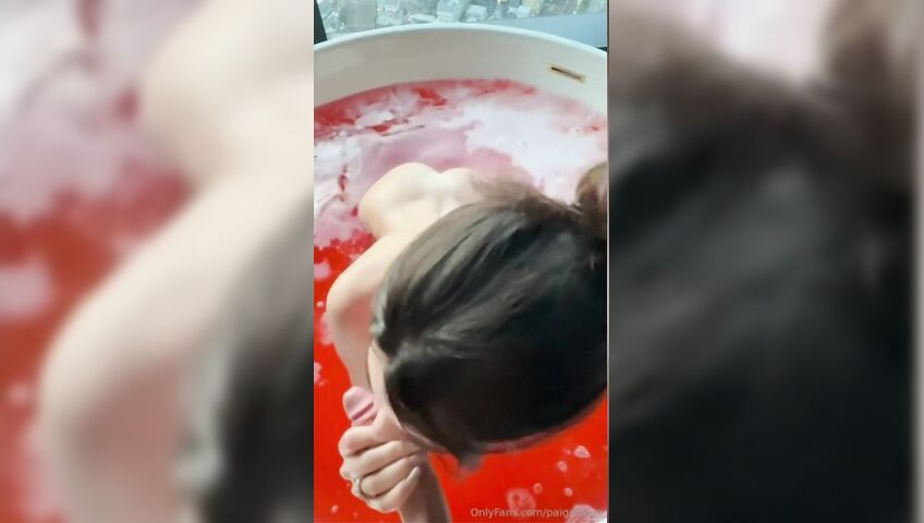 Paige Insco Naked Bathtub Blowjob PPV Ed
