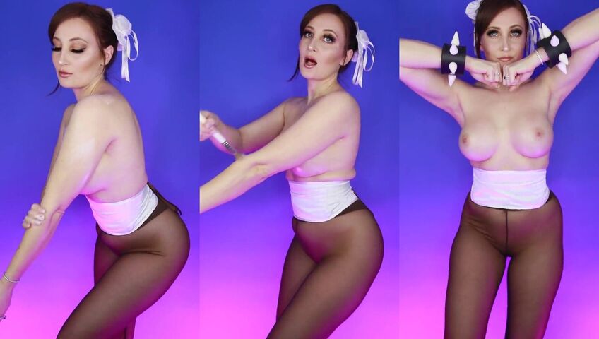 Holly Wolf Chun Li Cosplay Toplessss