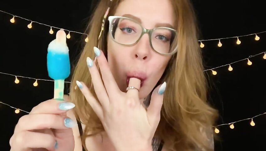 Karuna Satori ASMR Nsfw Sloppy Popsicle Eating Video