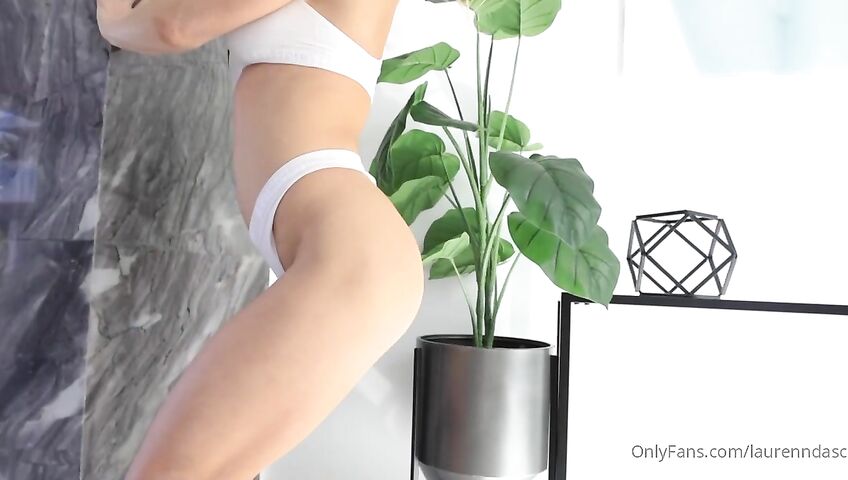 Lauren Dascalo Nsfw White Lingerie Tease