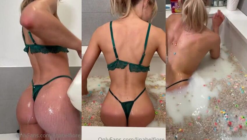 Lina Belfiore Nude Milk Showerss