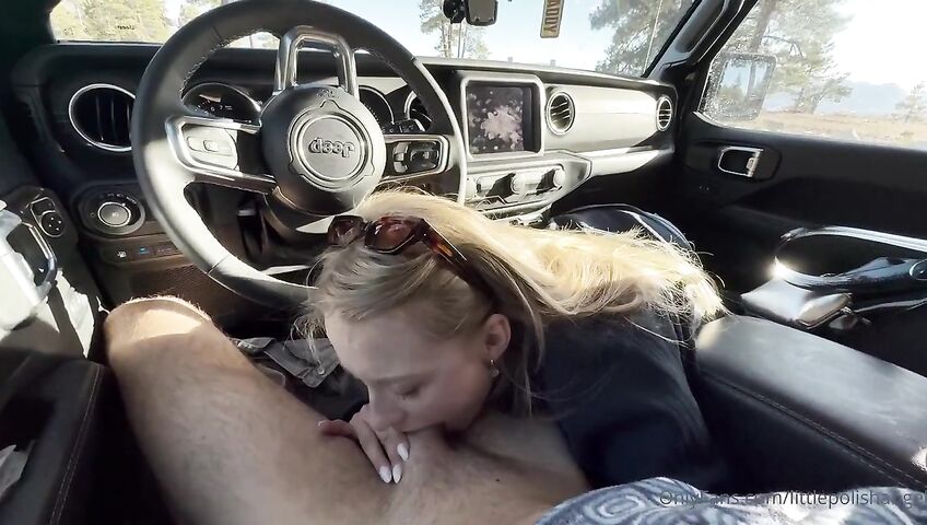 Littlepolishangel 10 Car Blowjob Cum Swallow PPV Video 7ijkl