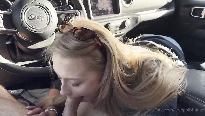 Littlepolishangel 10 Car Blowjob Cum Swallow PPV Video 7ijkl