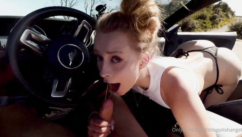 Littlepolishangel New Sloppy Car Blowjob Sex 6fghi
