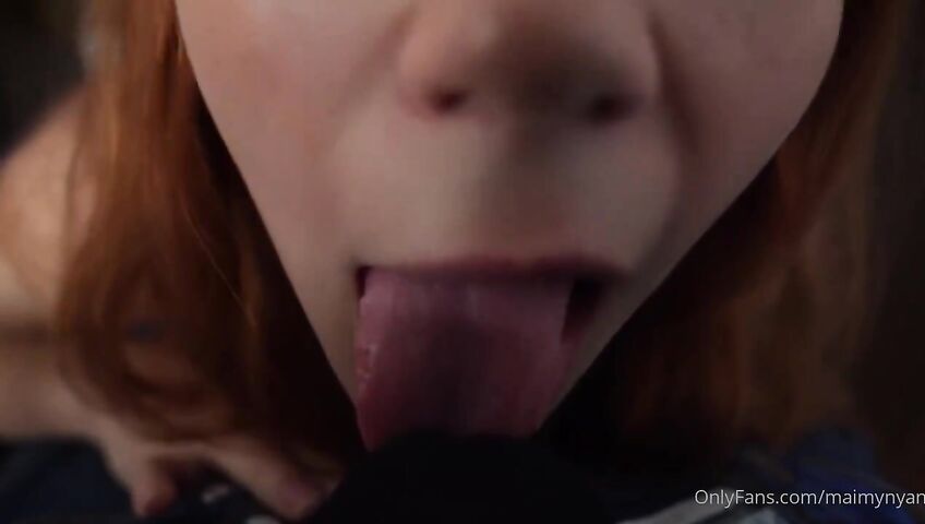 Maimy ASMR Pov Licking Your Cock