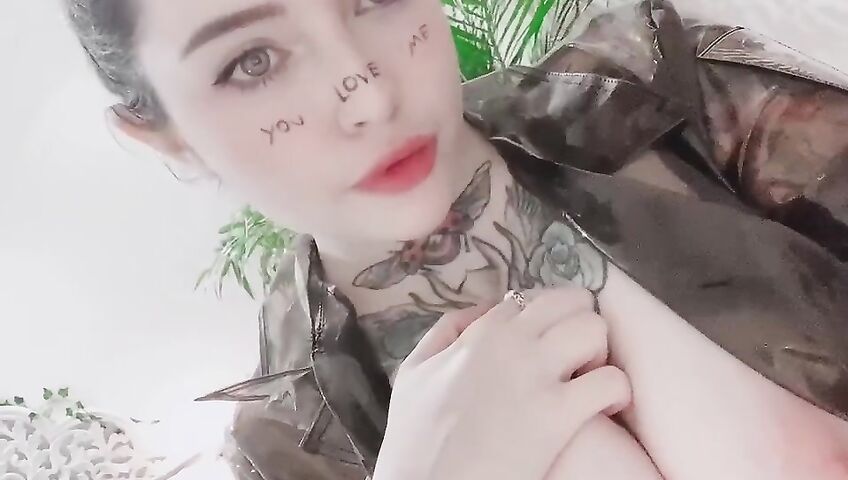 Marina Mui See Through Transparent Outfit Topless