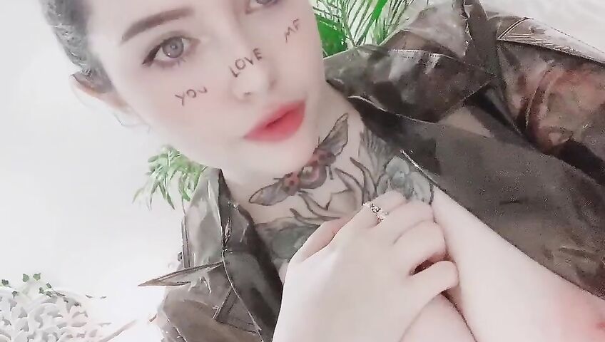 Marina Mui See Through Transparent Outfit Topless