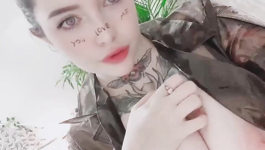 Marina Mui See Through Transparent Outfit Topless