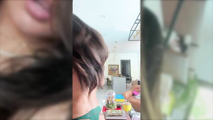 Mia Khalifa Topless Handbra With Glasses