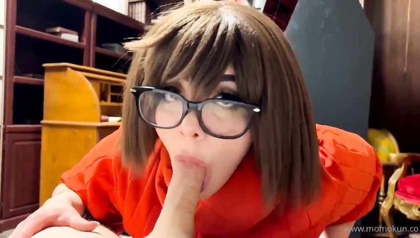 Momokun Velma Cosplay Blowjob Fucks