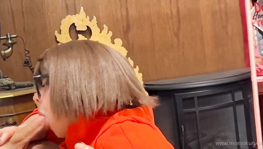 Momokun Velma Cosplay Blowjob Fucks