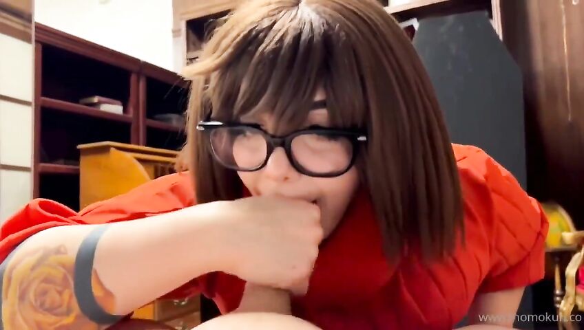 Momokun Velma Cosplay Blowjob Fucks