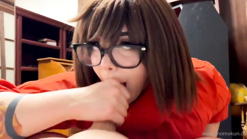 Momokun Velma Cosplay Blowjob Fucks