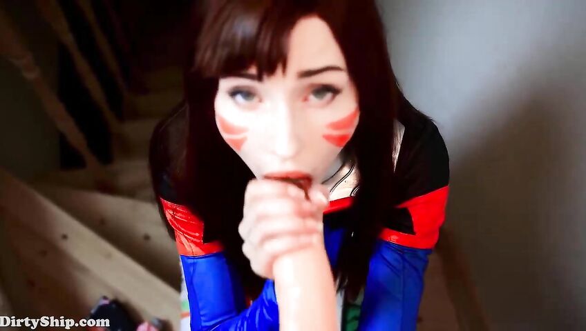 Mykinkydope Deepthroat Blowjob D Va Cosplay Video