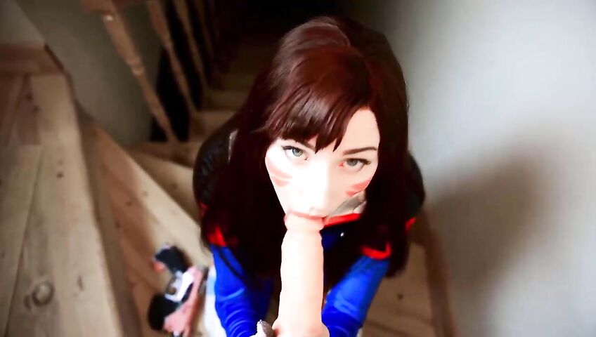 Mykinkydope Deepthroat Blowjob D Va Cosplay Video