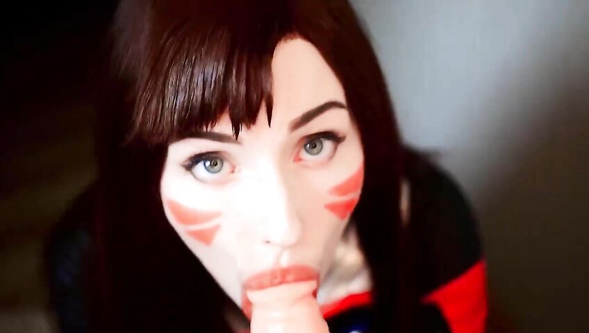 Mykinkydope Deepthroat Blowjob D Va Cosplay Video