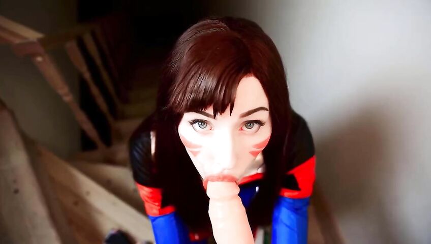 Mykinkydope Deepthroat Blowjob D Va Cosplay Video