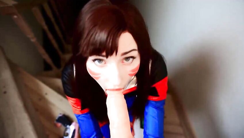 Mykinkydope Deepthroat Blowjob D Va Cosplay Video