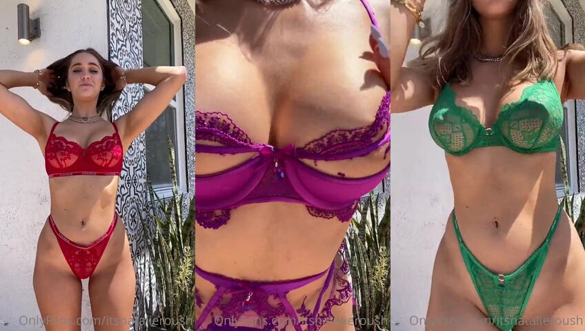 Natalie Roush Sexy Lingerie Try On