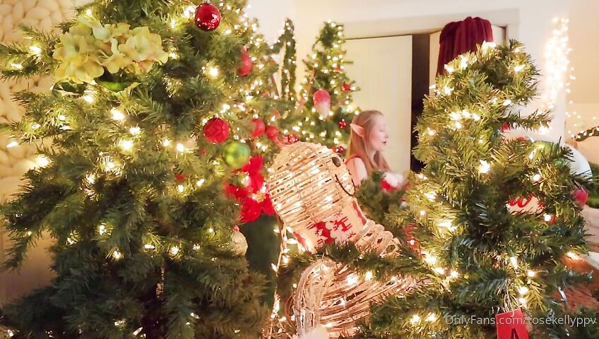 Rose Kelly Christmas Lingerie Ass Spreads