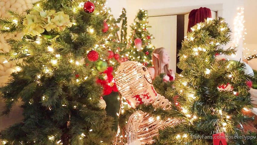 Rose Kelly Christmas Lingerie Ass Spreads