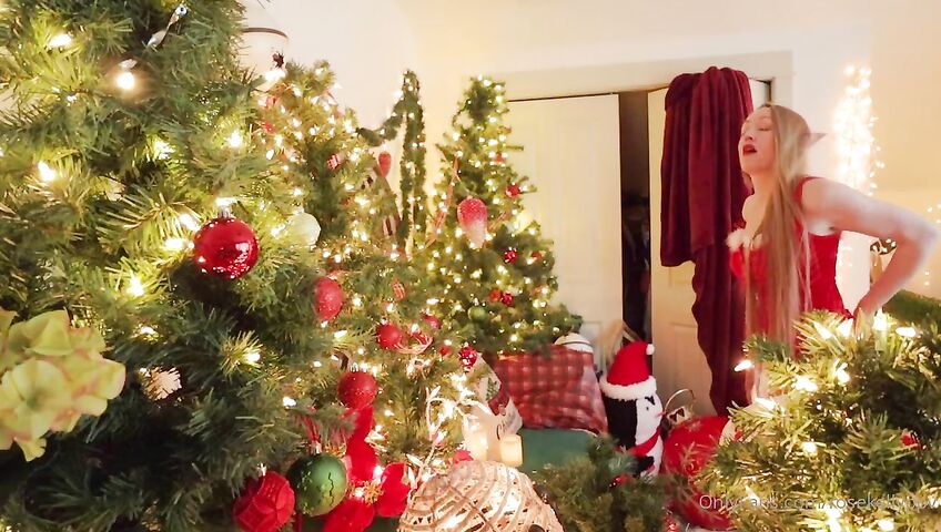 Rose Kelly Christmas Lingerie Ass Spreads