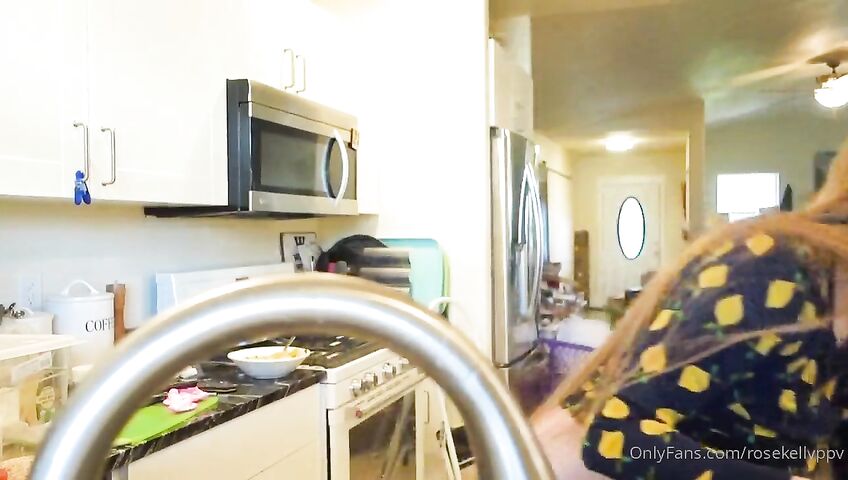 Rose Kelly Kitchen Nipple Tease