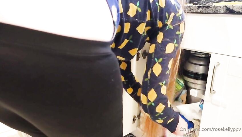 Rose Kelly Kitchen Nipple Tease