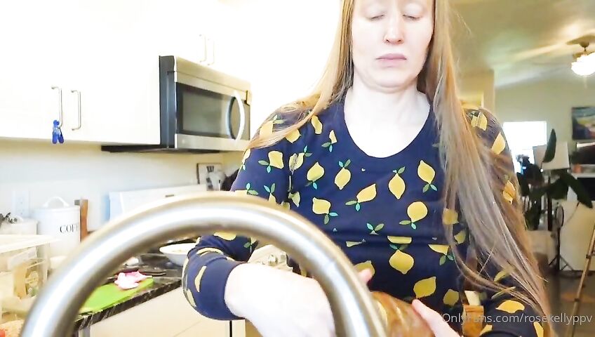 Rose Kelly Kitchen Nipple Tease