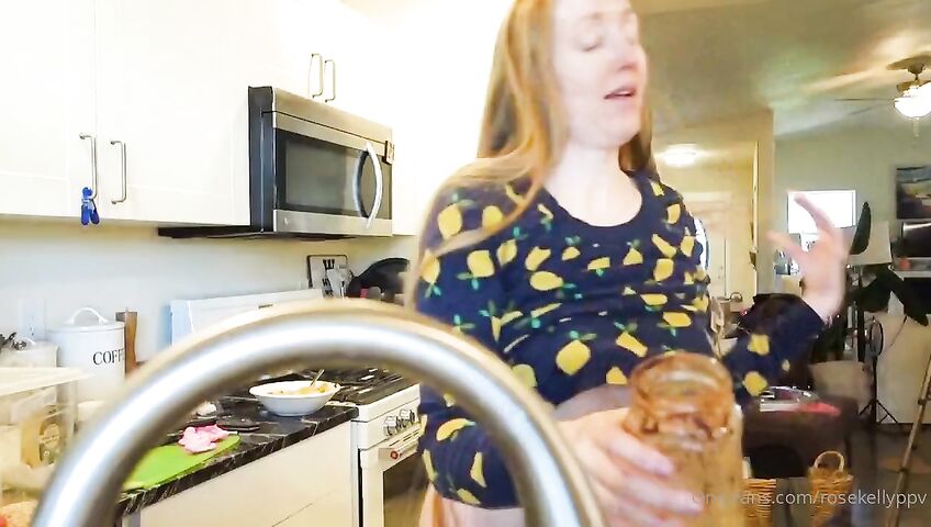 Rose Kelly Kitchen Nipple Tease