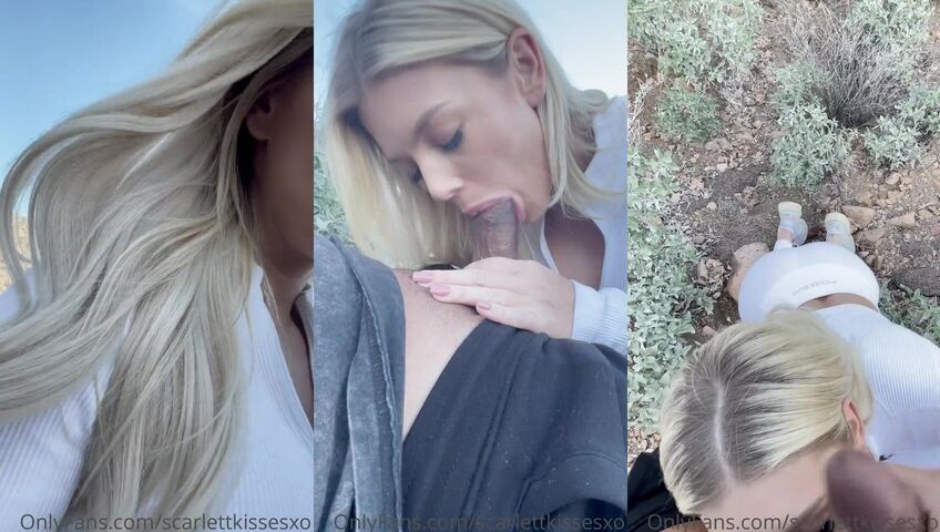 Scarlettkissesxo Outdoor Deepthroat Blowjob