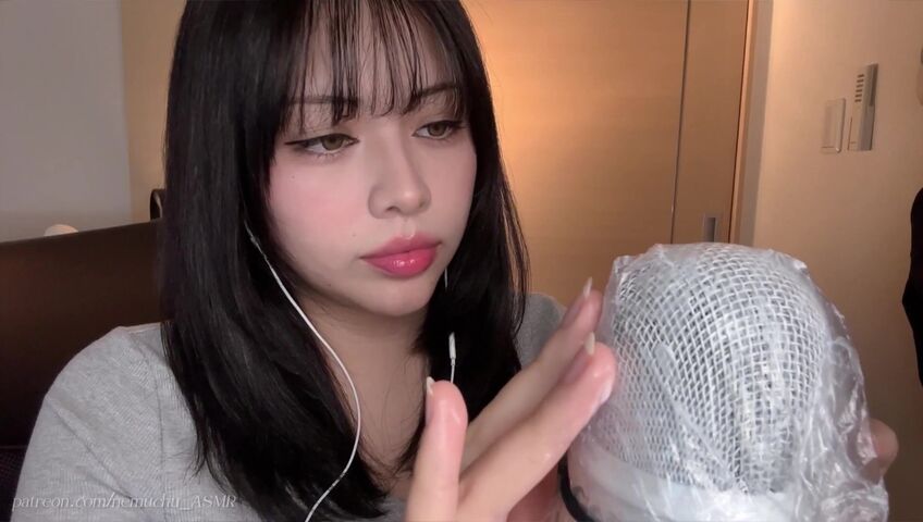 Nemuchu_ASMR - Sticky Hands+Cream on the Mic＋Plastic Wrap Sounds | Patreon
