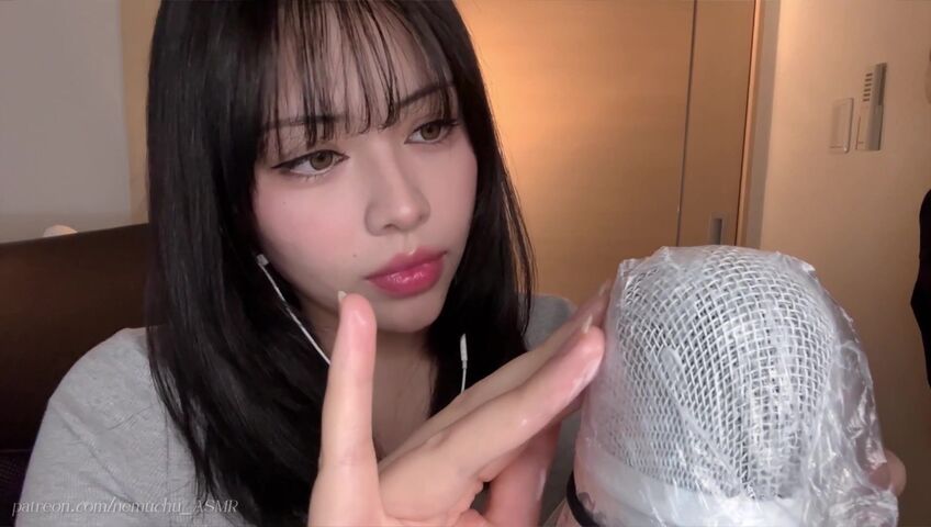 Nemuchu_ASMR - Sticky Hands+Cream on the Mic＋Plastic Wrap Sounds | Patreon
