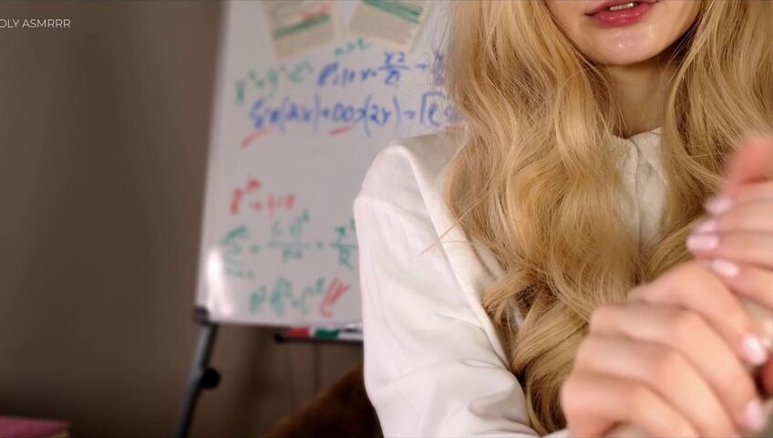 Soly ASMR - MATH? NO, TEACHER, MAYBE YOUR DICK? | SLOPPY MILKY BLOWJOB, HANDJOB, SUCKING SOUNDS
