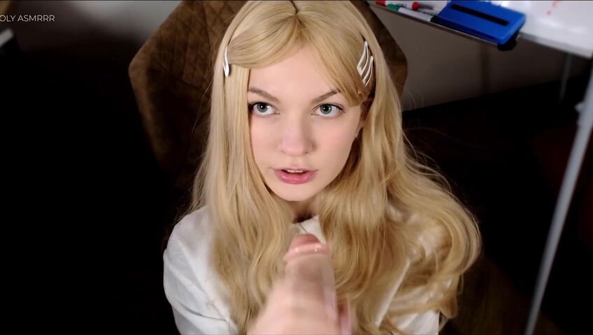 Soly ASMR - MATH? NO, TEACHER, MAYBE YOUR DICK? | SLOPPY MILKY BLOWJOB, HANDJOB, SUCKING SOUNDS