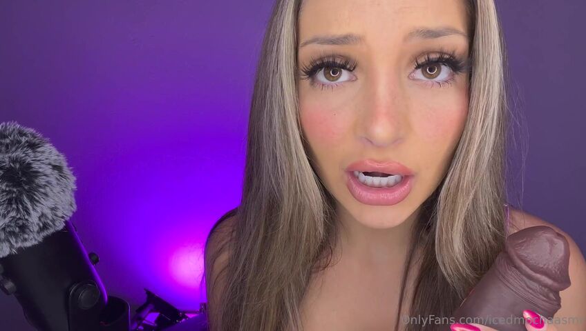 Iced Mocha ASMR - Trying out my HUGE new toy and struggling to get it in