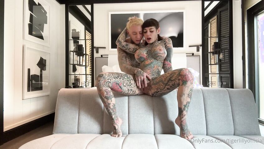 Tiger Lilly - Bedroom Blowjob And Couch Dick Ride