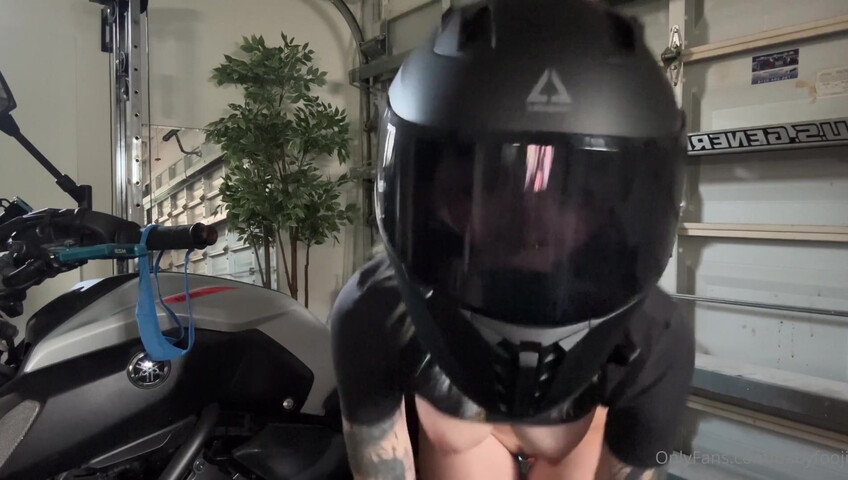 Babyfooji - Masturbating on a bike