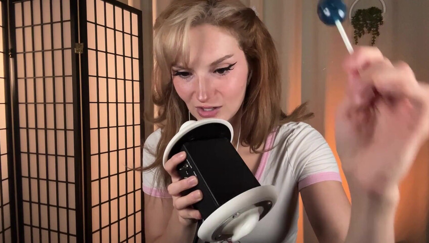 Busy B - Lollipop Ear Eating - Intense Ear Eating and Mouth Sounds