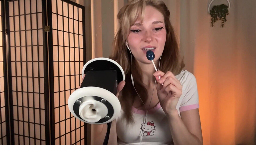 Busy B - Lollipop Ear Eating - Intense Ear Eating and Mouth Sounds